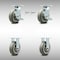 Service Caster 6 Inch Stainless Steel Thermoplastic Caster Set with 2 Brake/Swivel Lock 2 Rigid SCC-SS30S620-TPRRF-TLB-BSL-2-R-2 - alternate 1